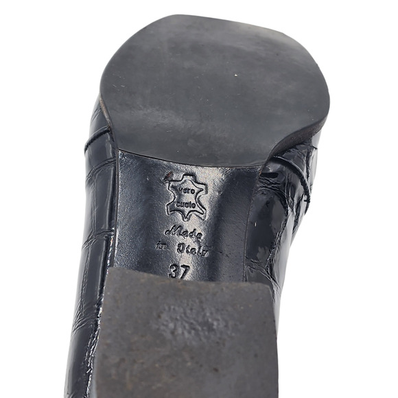 Peruzzi Shoes Women Size 6.5 37 Florence Italy Loafers Square Toe Sophistication - Picture 4 of 16